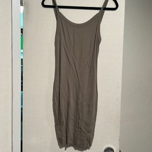 Cotton Citizen Ribbed Fitted Midi Dress with Low Back, Size M